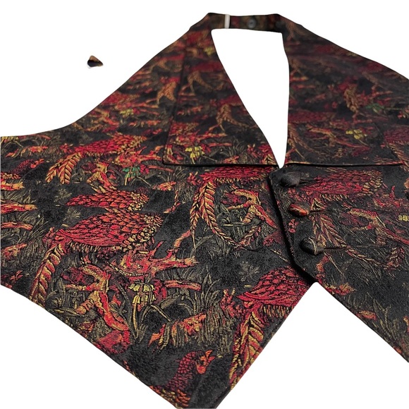 Brooks Brothers All Silk 100% Mens Burgundy Vest Size M - Picture 5 of 12